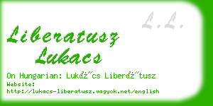 liberatusz lukacs business card